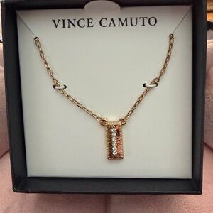 Vince Camuto Gold Pendant Necklace with Crystal Details